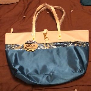 Teal zipper bag
